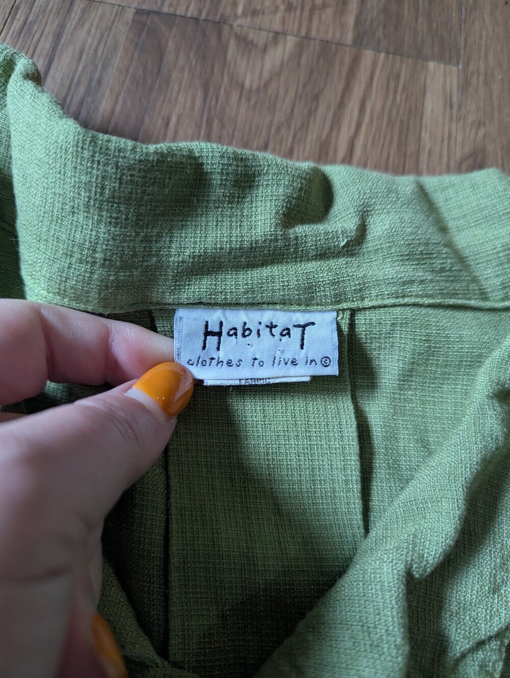 Habitat Women's Green Button-Front 3/4 Sleeve Tunic Top Sz M - Picture 6 of 7